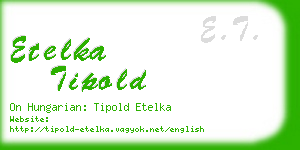 etelka tipold business card